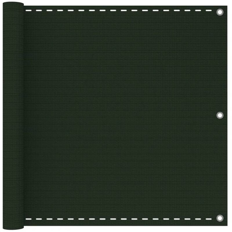 foto del prodotto vidaxl paravento da balcone verde scuro 90x300 cm in hdpe