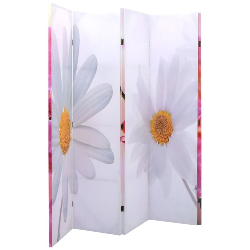 foto del prodotto vidaxl paravento pieghevole 200x170 cm con stampa fiore