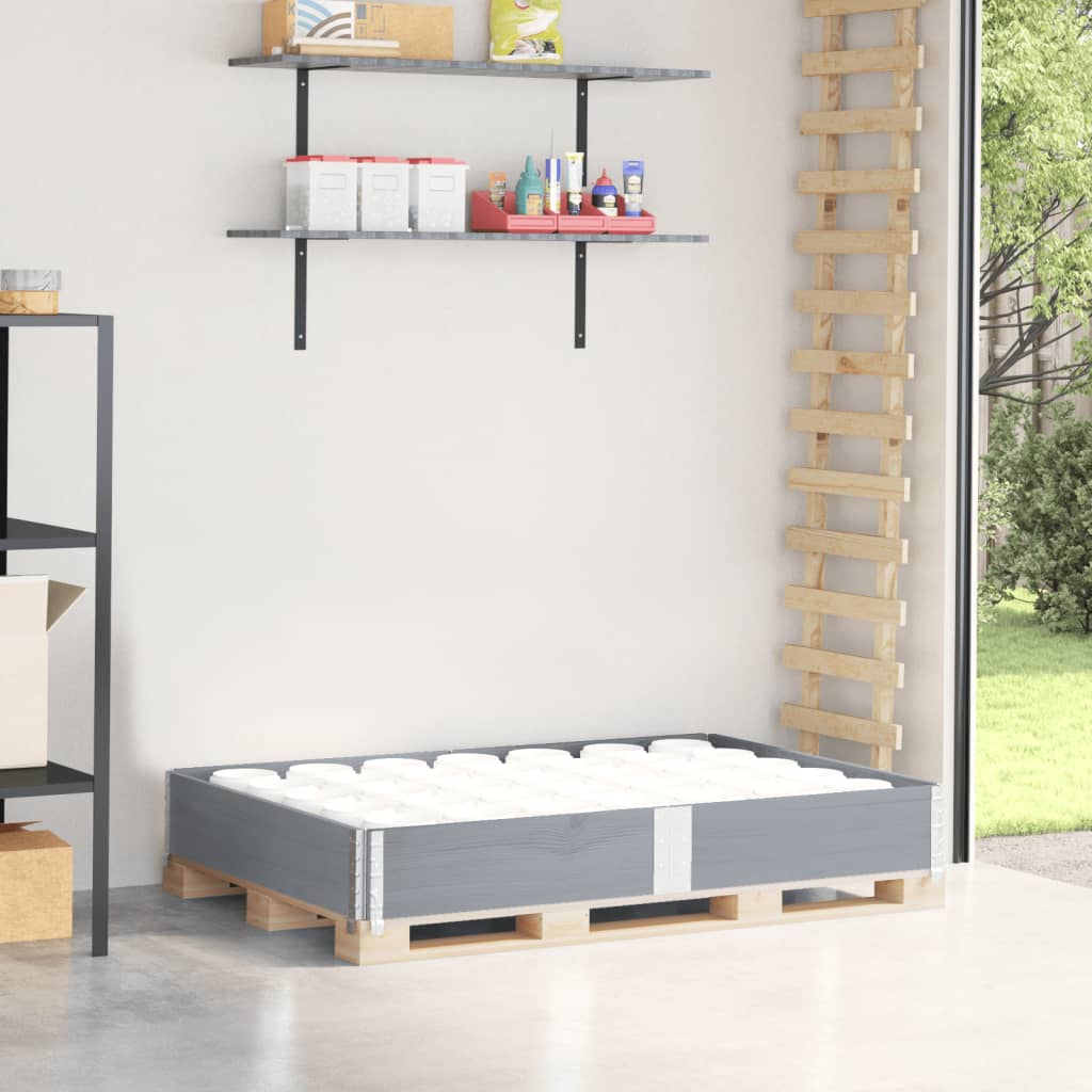 foto del prodotto vidaxl paretale per pallet grigio 150x100 cm in legno massello di pino