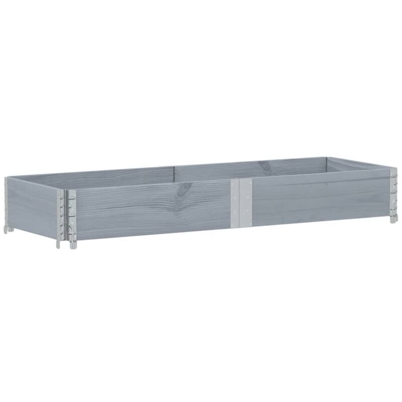 foto del prodotto vidaxl paretale per pallet grigio 150x50 cm in legno massello di pino