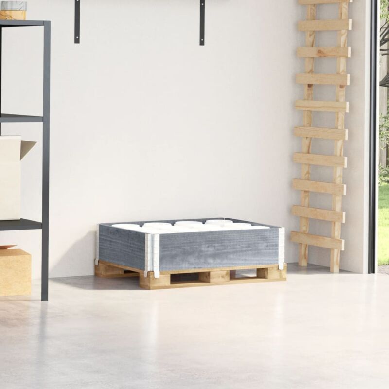 foto del prodotto vidaxl paretale per pallet grigio 80x60 cm in legno massello di pino