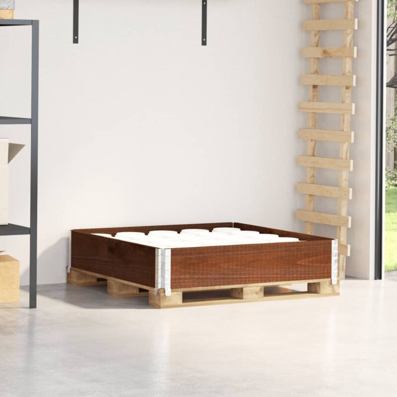 foto del prodotto vidaxl paretale per pallet marrone 100x100cm in legno massello di pino