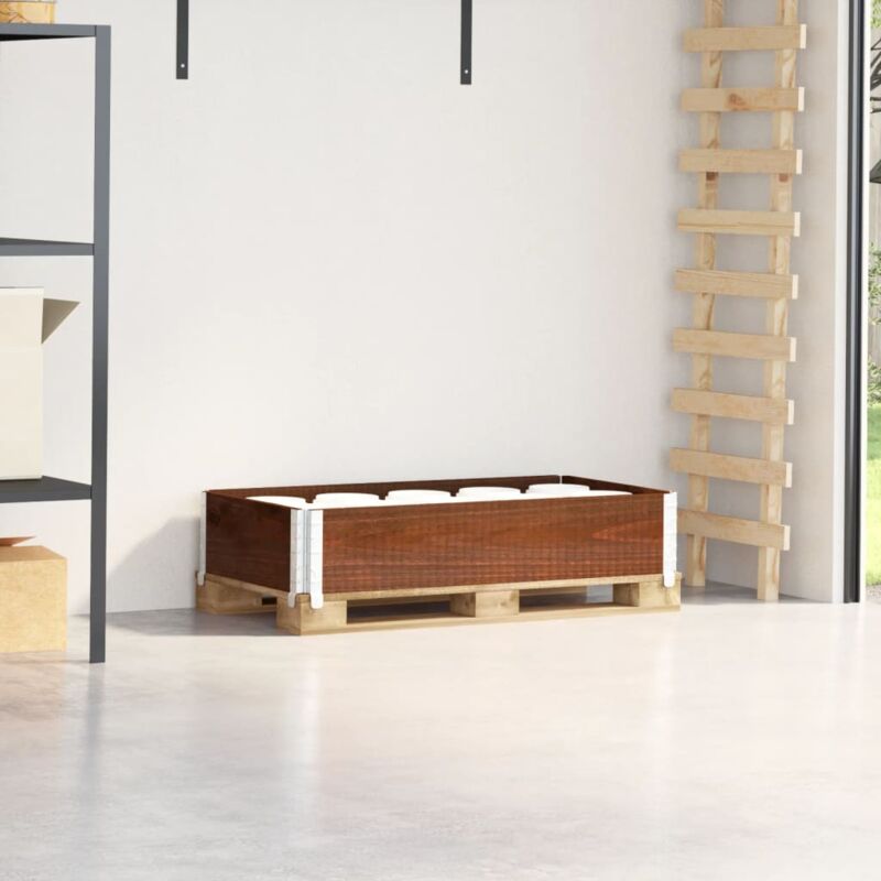 foto del prodotto vidaxl paretale per pallet marrone 100x50cm in legno massello di pino