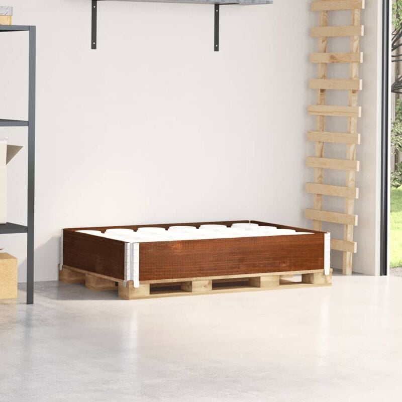 foto del prodotto vidaxl paretale per pallet marrone 120x80cm in legno massello di pino