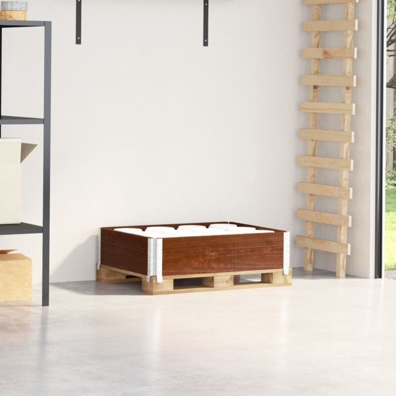 foto del prodotto vidaxl paretale per pallet marrone 80x60 cm in legno massello di pino