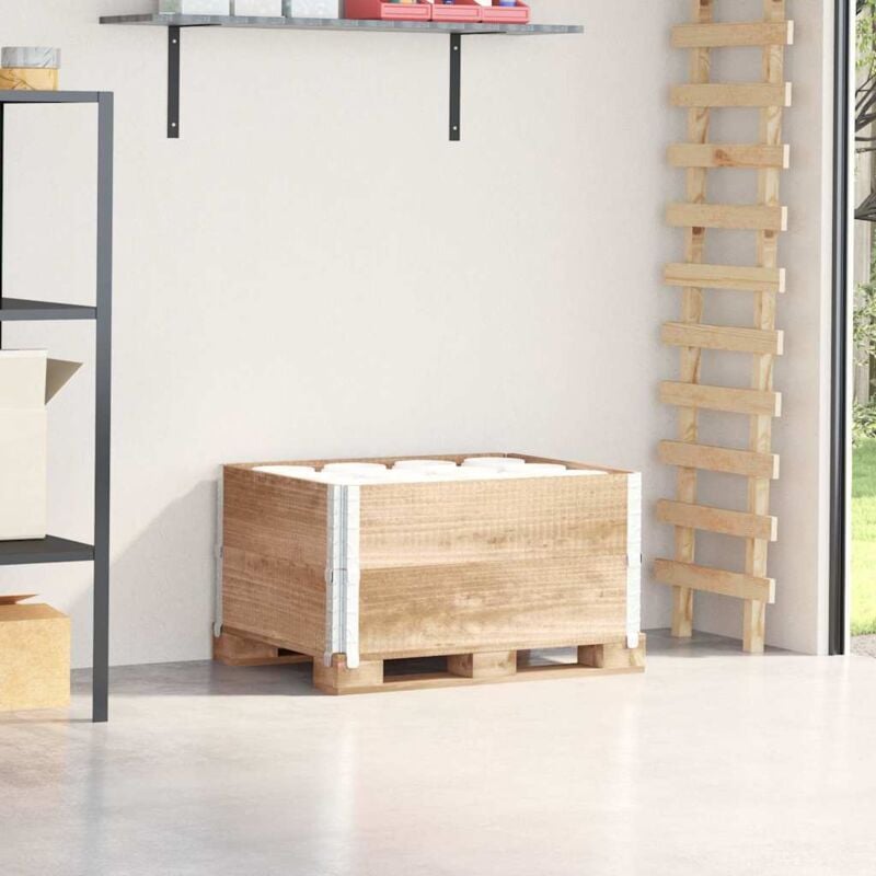 foto del prodotto vidaxl paretali per pallet 2 pz 80x60 cm in legno massello di pino