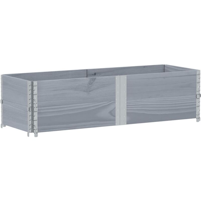 foto del prodotto vidaxl paretali per pallet 2pz grigi 150x50cm legno massello di pino