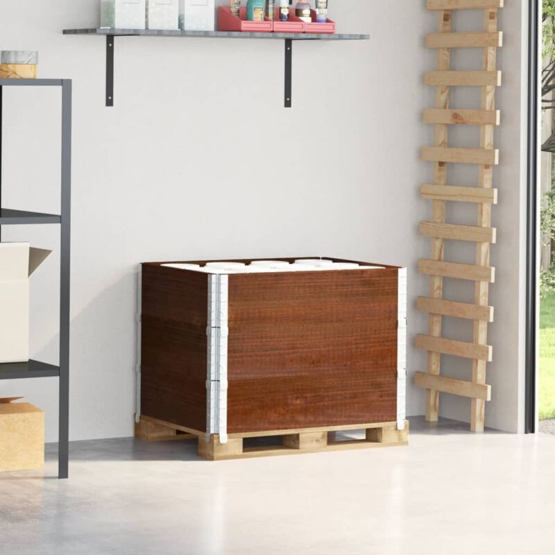 foto del prodotto vidaxl paretali per pallet 3pz marroni 80x60cm legno massello di pino