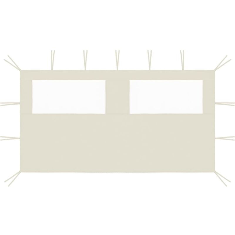 foto del prodotto vidaxl parete con finestre per gazebo 4x2 m crema