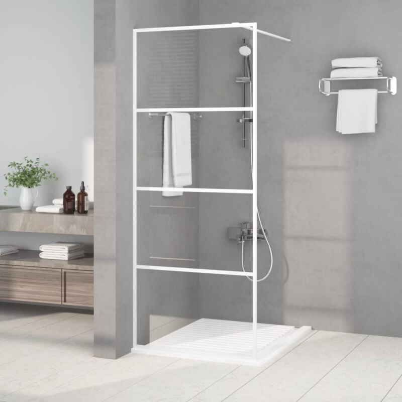 foto del prodotto vidaxl parete da doccia a 4 barre con struttura bianca varie misure disponibili dimensioni 80 x 195 cm
