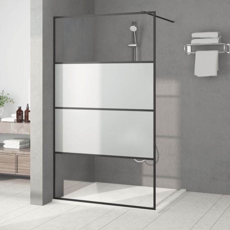 foto del prodotto vidaxl parete doccia walk in 115x195 cm vetro semi smerigliato esg