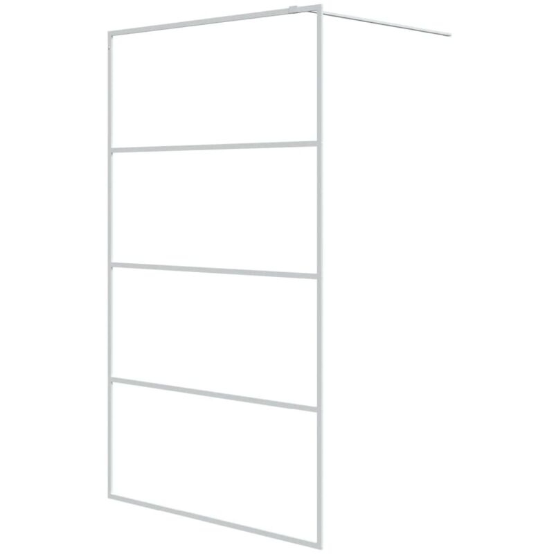 foto del prodotto vidaxl parete doccia walk in bianca 115x195 cm vetro trasparente esg