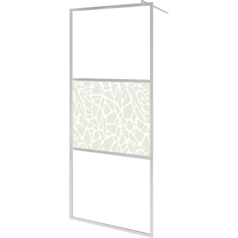 foto del prodotto vidaxl - parete per doccia walk-in in vetro esg design pietra 80x195 cm