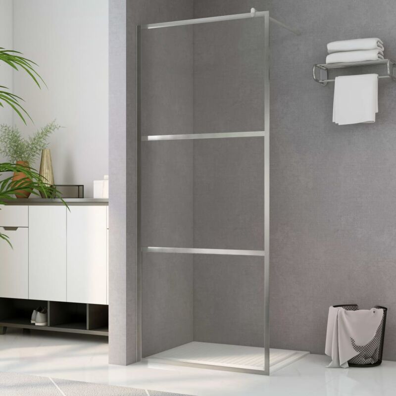 foto del prodotto vidaxl parete per doccia walk in in vetro trasparente esg 80x195 cm 954780