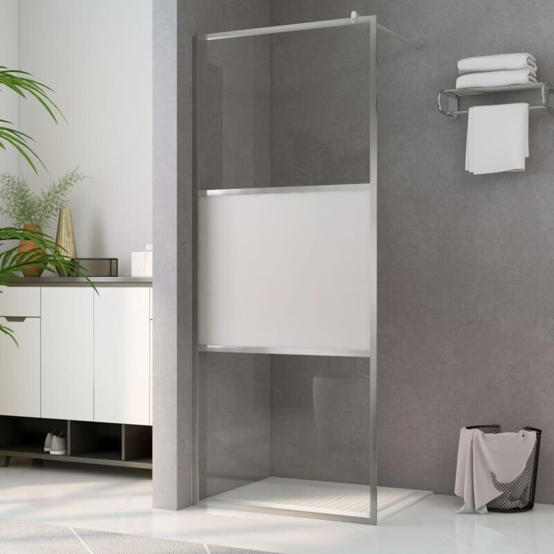 foto del prodotto vidaxl parete per doccia walk in vetro semi smerigliato esg 80x195 cm