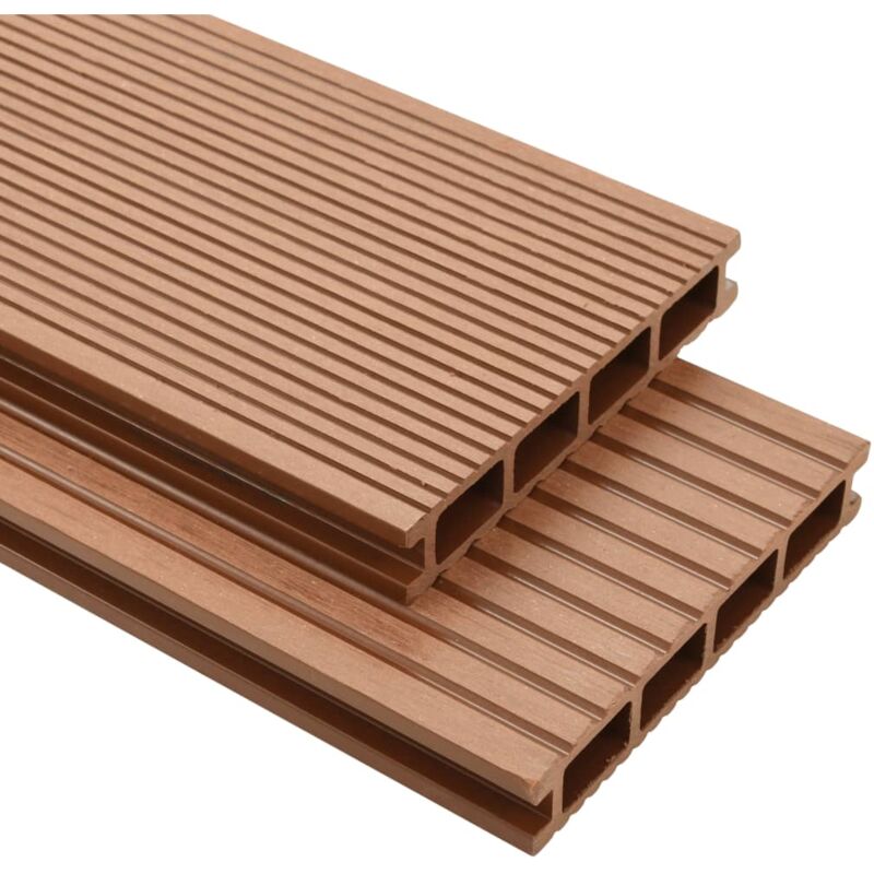 foto del prodotto vidaxl pavimento per esterni in wpc con accessori 20 m 2,2 m marrone