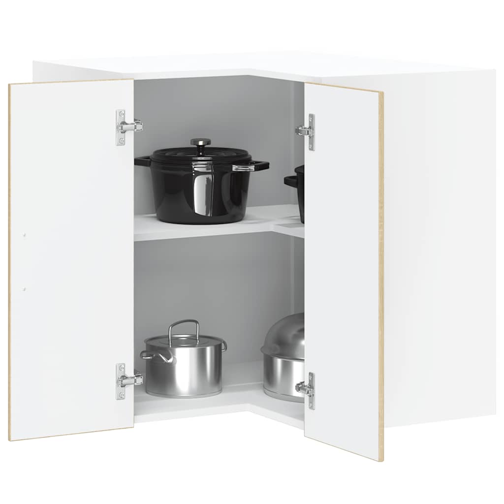 foto del prodotto vidaxl pensile da cucina ad angolo kalmar rovere sonoma in truciolato