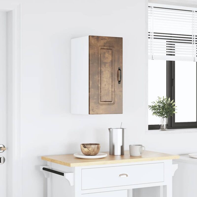 foto del prodotto vidaxl pensile da cucina kalmar rovere fumo in legno multistrato