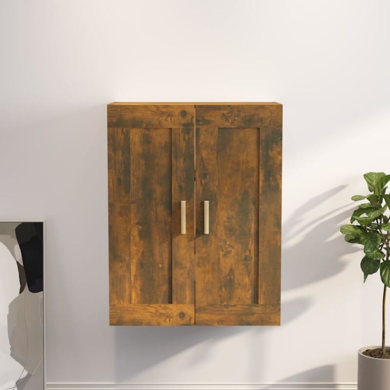 foto del prodotto vidaxl pensile rovere fumo 69,5x32,5x90 cm in legno multistrato