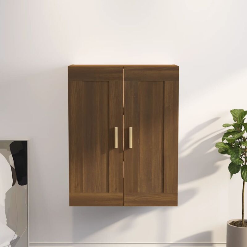foto del prodotto vidaxl pensile rovere marrone 69,5x32,5x90 cm in legno multistrato
