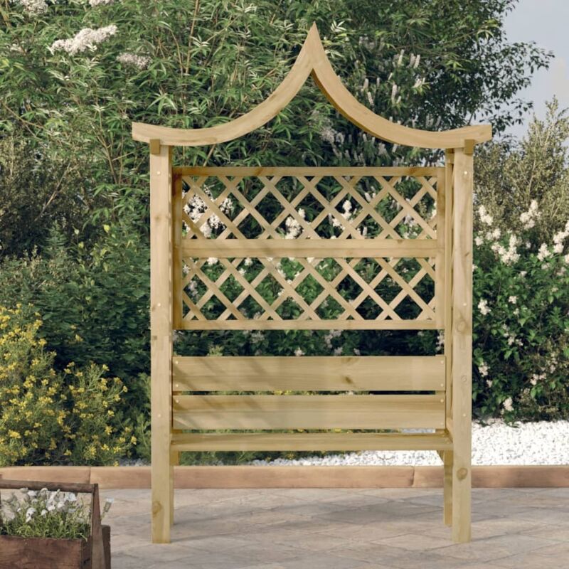 foto del prodotto vidaxl pergola con panca e tetto in legno di pino impregnato