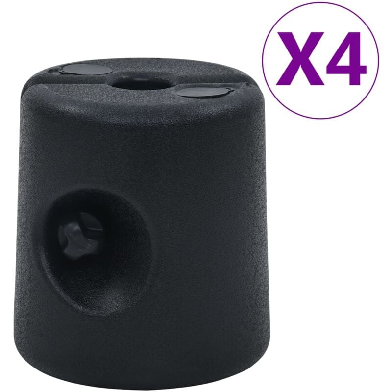 foto del prodotto vidaxl pesi per gazebo 4 pz in pe neri