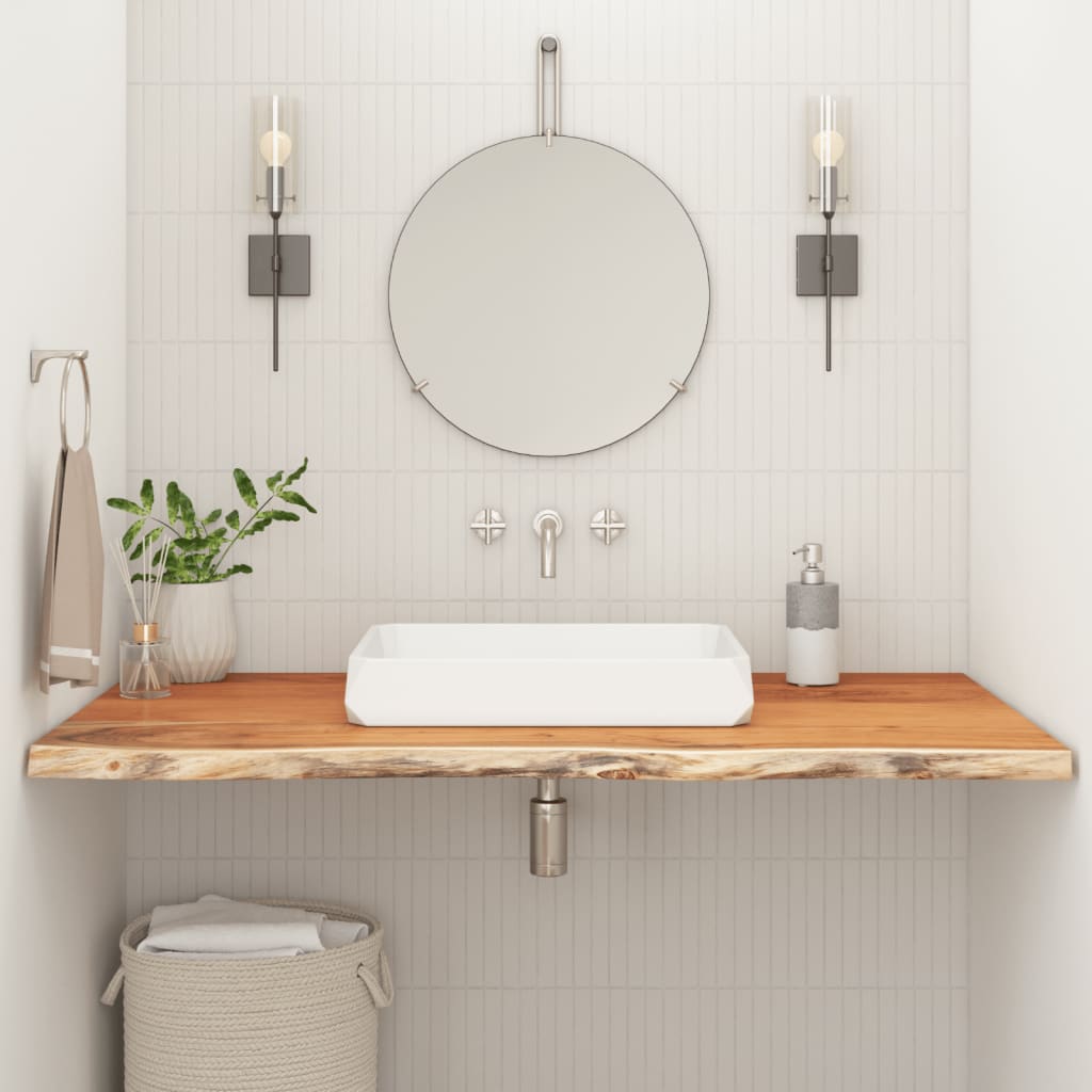 foto del prodotto vidaxl piano bagno 100x60x2,5 cm rettangolare legno massello di acacia