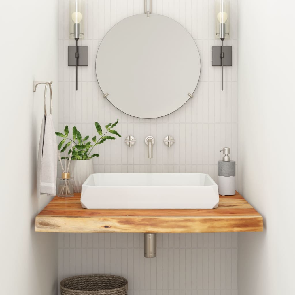 foto del prodotto vidaxl piano bagno 80x60x2,5 cm rettangolare legno massello di acacia