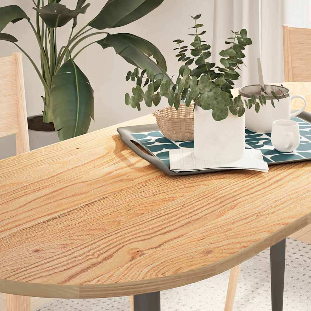 foto del prodotto vidaxl piano per tavolo 140x60x2 cm in rovere massello ovale