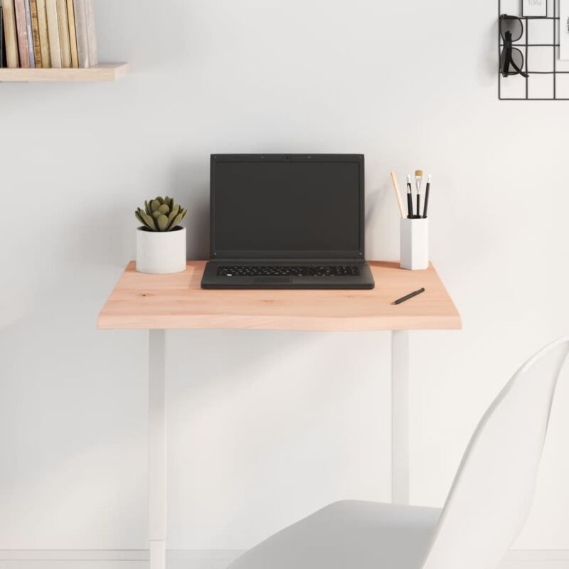 foto del prodotto vidaxl piano per tavolo 60x50x2 cm in rovere massello non trattato