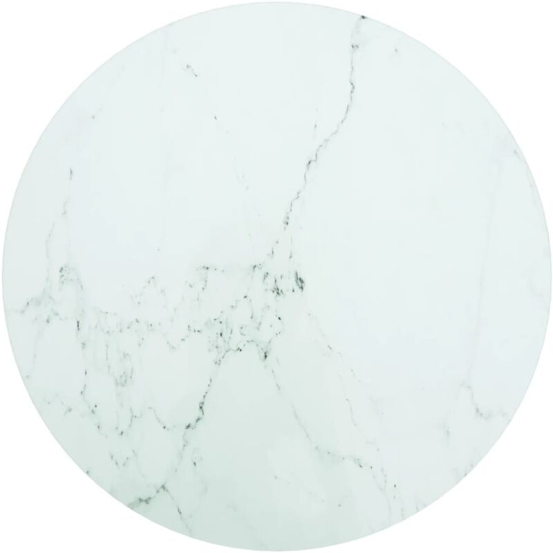 foto del prodotto vidaxl piano per tavolo bianco 50x0,8 cm vetro temperato design marmo