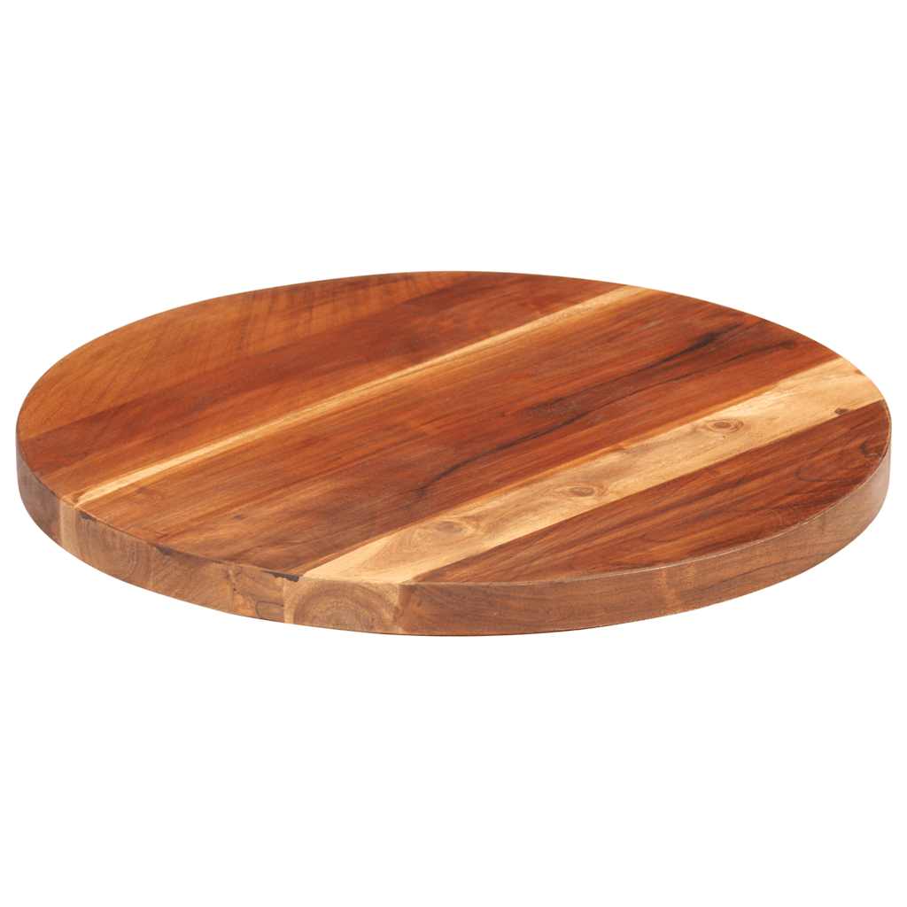 foto del prodotto vidaxl piano tavolo in legno massello di acacia rotondo 25 27 mm 40 cm