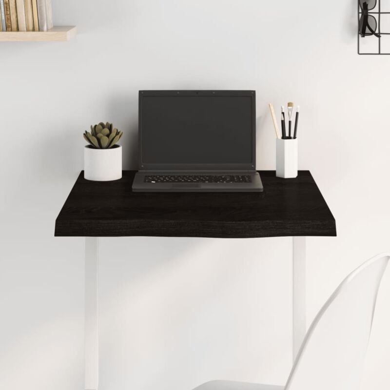 foto del prodotto vidaxl piano tavolo marrone 60x60x 2 4 cm rovere massello trattato