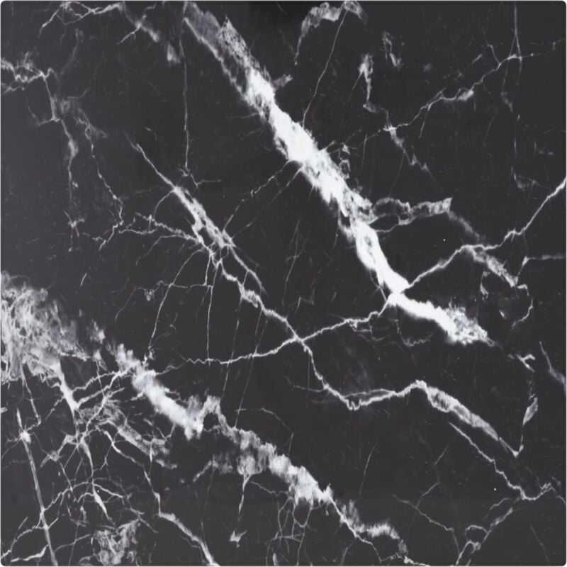 foto del prodotto vidaxl piano tavolo nero 30x30 cm 6 mm vetro temperato design marmo