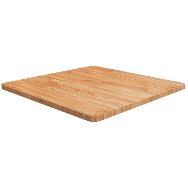 foto del prodotto vidaxl piano tavolo quadrato marrone chiaro 70x70x2,5 rovere trattato