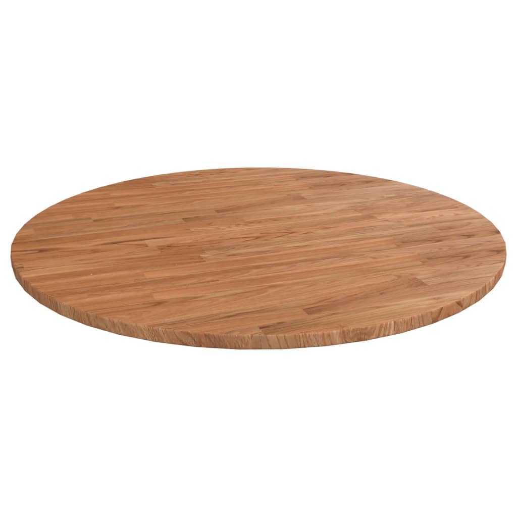foto del prodotto vidaxl piano tavolo rotondo marrone chiaro 70x1,5 cm rovere trattato