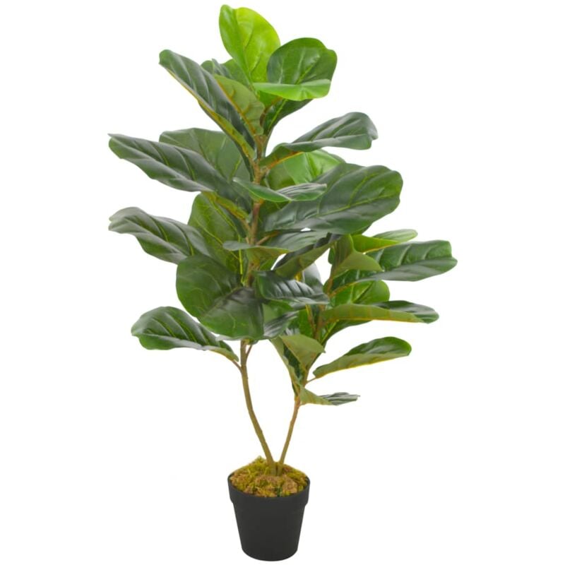 foto del prodotto vidaxl pianta artificiale di ficus lyrata con vaso verde pianta decorativa vari dimensioni dimensioni 90 cm