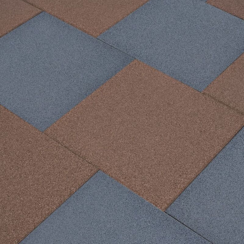 foto del prodotto vidaxl piastrelle anticaduta 6 pz in gomma 50x50x3 cm grigio