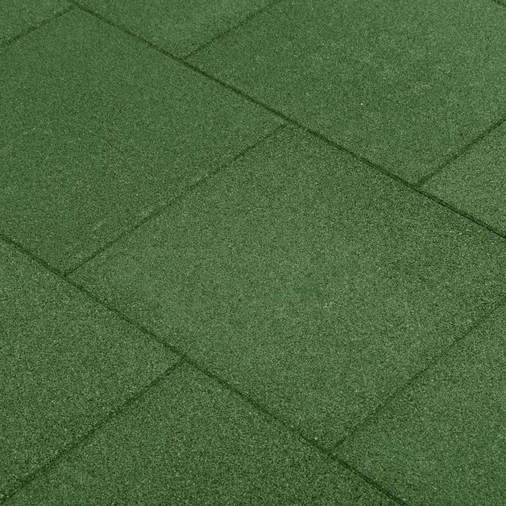 foto del prodotto vidaxl piastrelle anticaduta 6 pz in gomma 50x50x3 cm verde