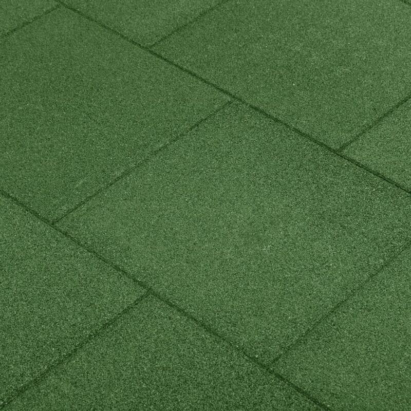foto del prodotto vidaxl piastrelle anticaduta in gomma set 50x50x3 cm verde per pavimenti vari pezzi modelli 12 pz