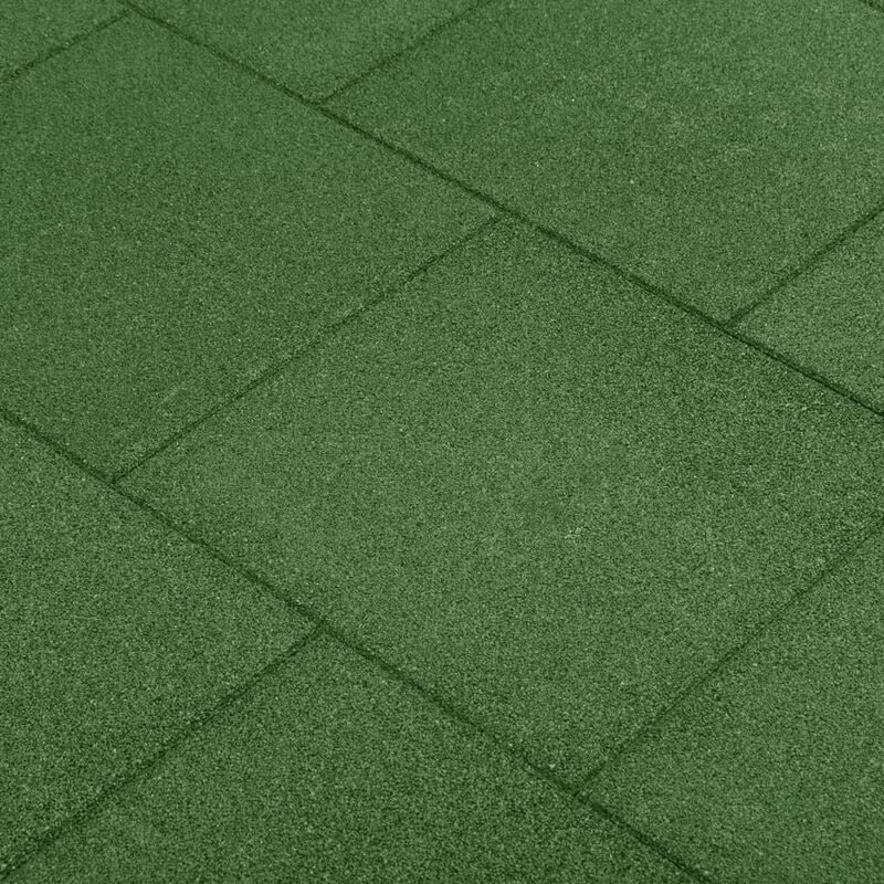 foto del prodotto vidaxl piastrelle anticaduta in gomma set 50x50x3 cm verde per pavimenti vari pezzi modelli 24 pz