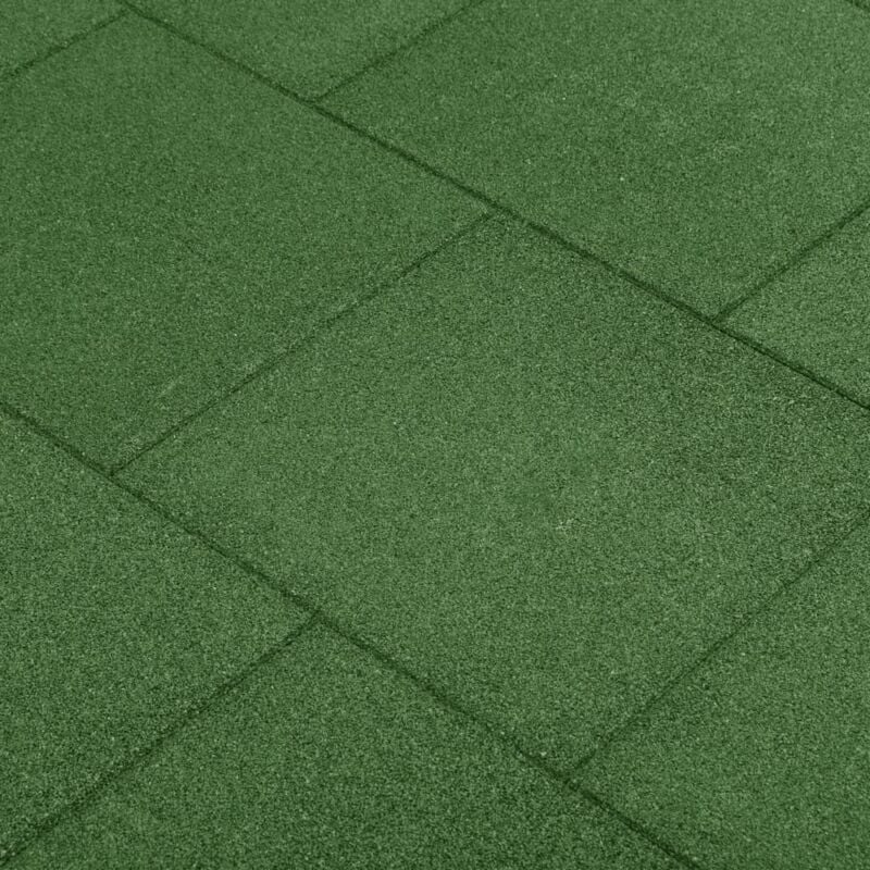 foto del prodotto vidaxl piastrelle anticaduta in gomma set 50x50x3 cm verde per pavimenti vari pezzi modelli 6 pz