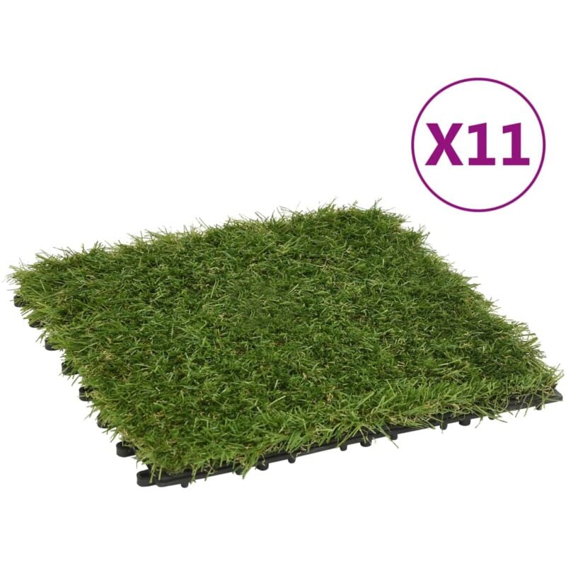 foto del prodotto vidaxl piastrelle in erba sintetica 11 pz 30x30 cm verde