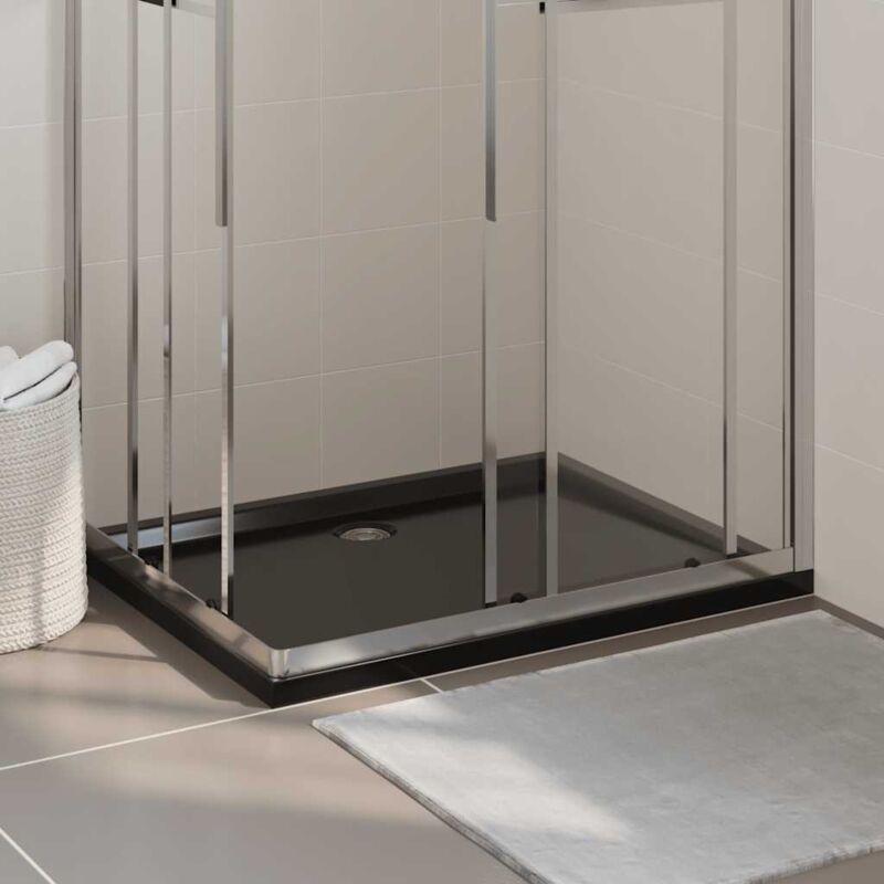 foto del prodotto vidaxl piatto doccia in abs antigraffio design elegante nero varie misure disponibili dimensioni 80 x 100 cm
