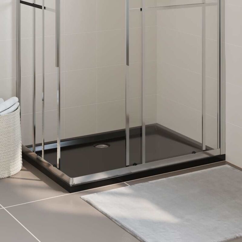 foto del prodotto vidaxl piatto doccia in abs antigraffio design elegante nero varie misure disponibili dimensioni 80 x 110 cm