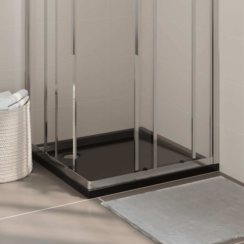 foto del prodotto vidaxl piatto doccia in abs antigraffio design elegante nero varie misure disponibili dimensioni 80 x 80 cm