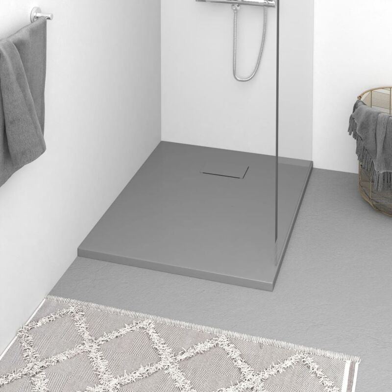 foto del prodotto vidaxl piatto doccia in smc grigio 90x70 cm 533731