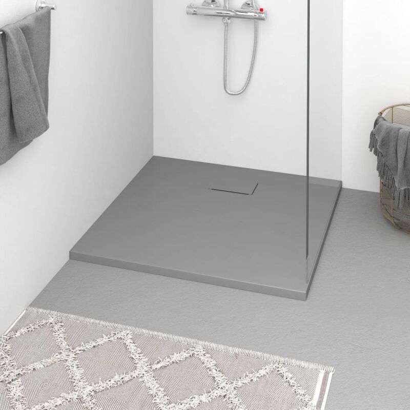foto del prodotto vidaxl piatto doccia in smc grigio 90x80 cm 404368