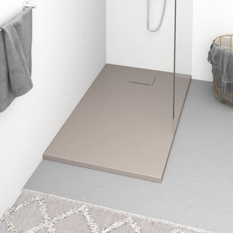 foto del prodotto vidaxl piatto doccia in smc marrone 120x70 cm 917188