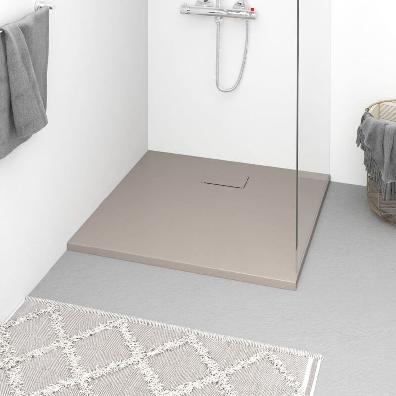foto del prodotto vidaxl piatto doccia in smc marrone 90x80 cm 260309